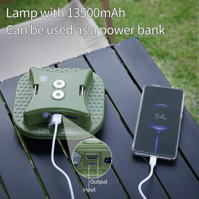 Maetff-Lanterna de acampamento recarregável USB portátil, 80W lanternas fortes, Lâmpada de tenda suspensa ao ar livre com IPX65 impermeável