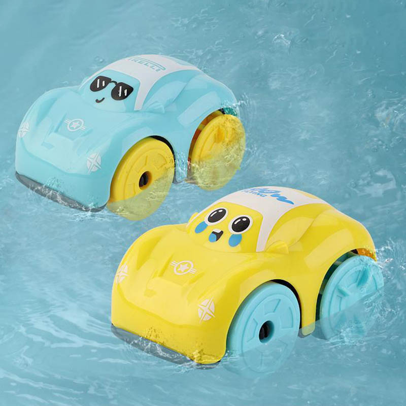 Jouets de bain pour enfants, voiture mécanique en ABS, véhicule de dessin animé, jouet de bain pour bébé, cadeau pour enfants, voitures amphibies, jouet flottant à chaud