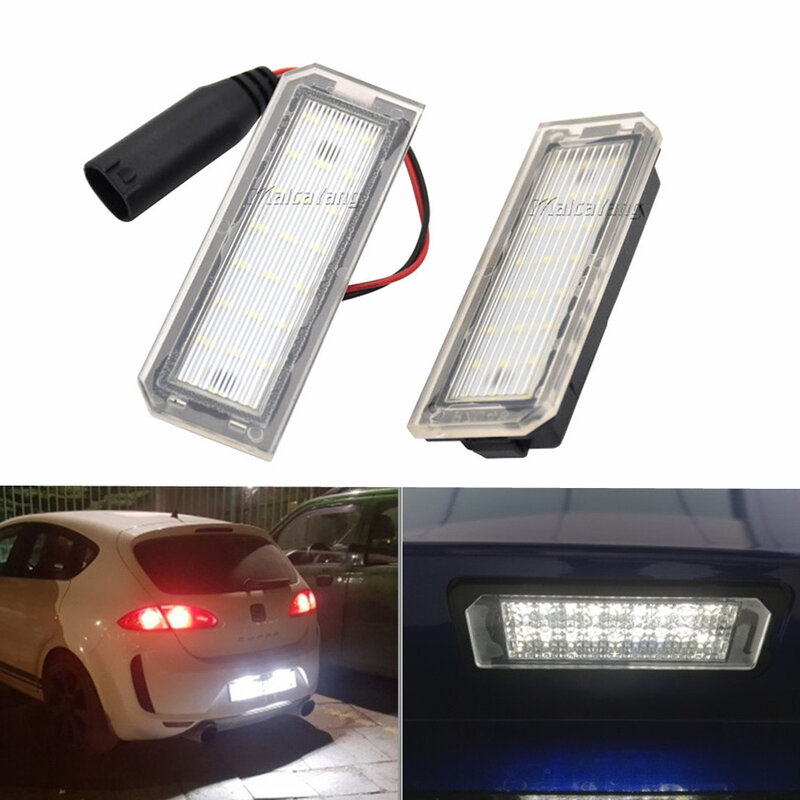 Lampe de plaque d'immatriculation LED blanche pour Land Rover et Range Rover, éclairage de planificateur, VW Phaeton, dehors L494, 2012-up, Llecture 2013-up, 2 pièces