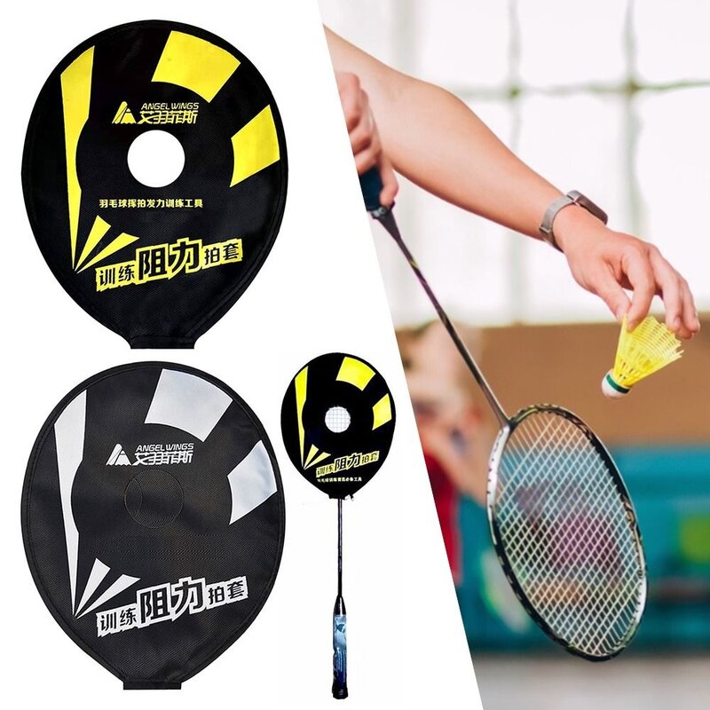 Black Blue Badminton Racket Resistance Cover Durable Canvas Accessories Strength Exerciser Training Professional Racquet Sleeves