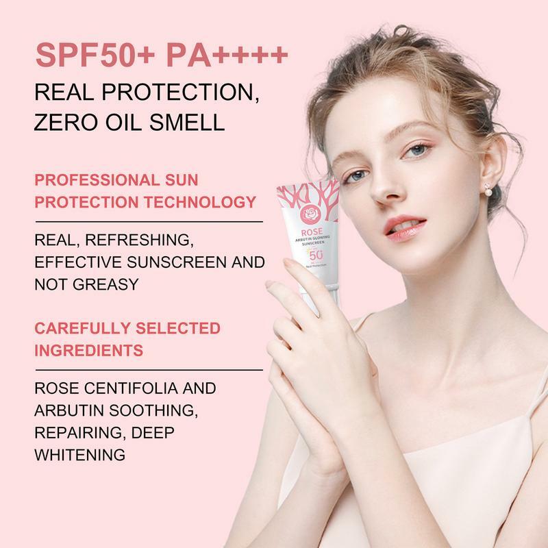 Krem z filtrem przeciwsłonecznym SPF50 odświeżający krem nawilżający krem przeciwsłoneczny do makijażu dla kobiet mężczyzn na piknik kempingowy