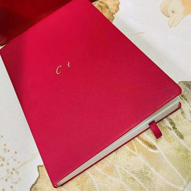 Luxus-Notizbuch ca * rote Farbe Leder Qualitäts papier schreiben stilvolle 146 Größe