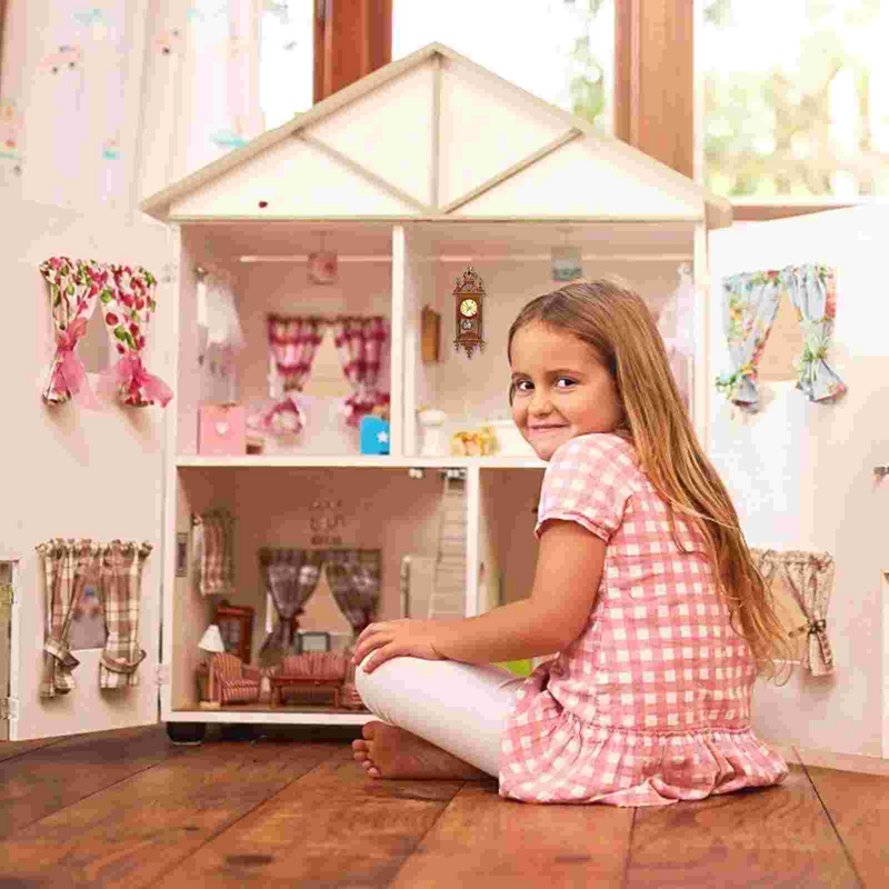 Детские игрушки, кукольный домик, римские часы, мебель, Миниатюрные аксессуары, комнатные Подвесные часы