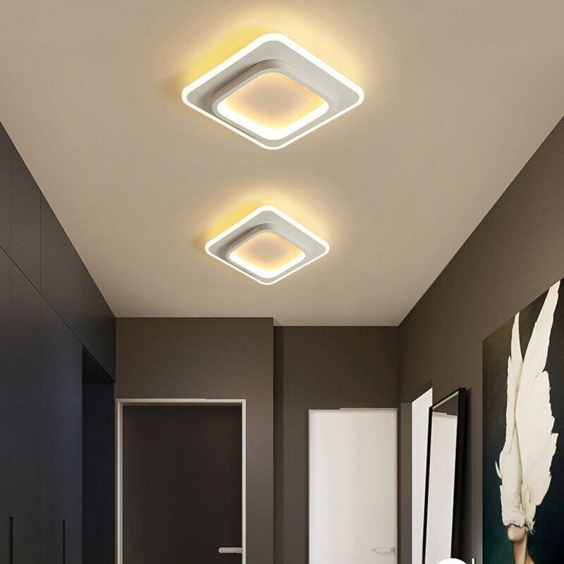 1 PC Modern LED Ceiling Light Tri-Color Dimming AC220V Surface Mount Suitable for Bedroom Hallway Living Room Pendant Light