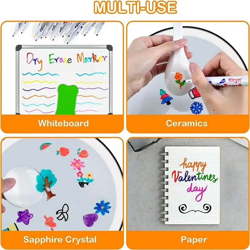 Pena cat air ajaib mainan pendidikan dini, pena cat air mengambang warna-warni untuk anak
