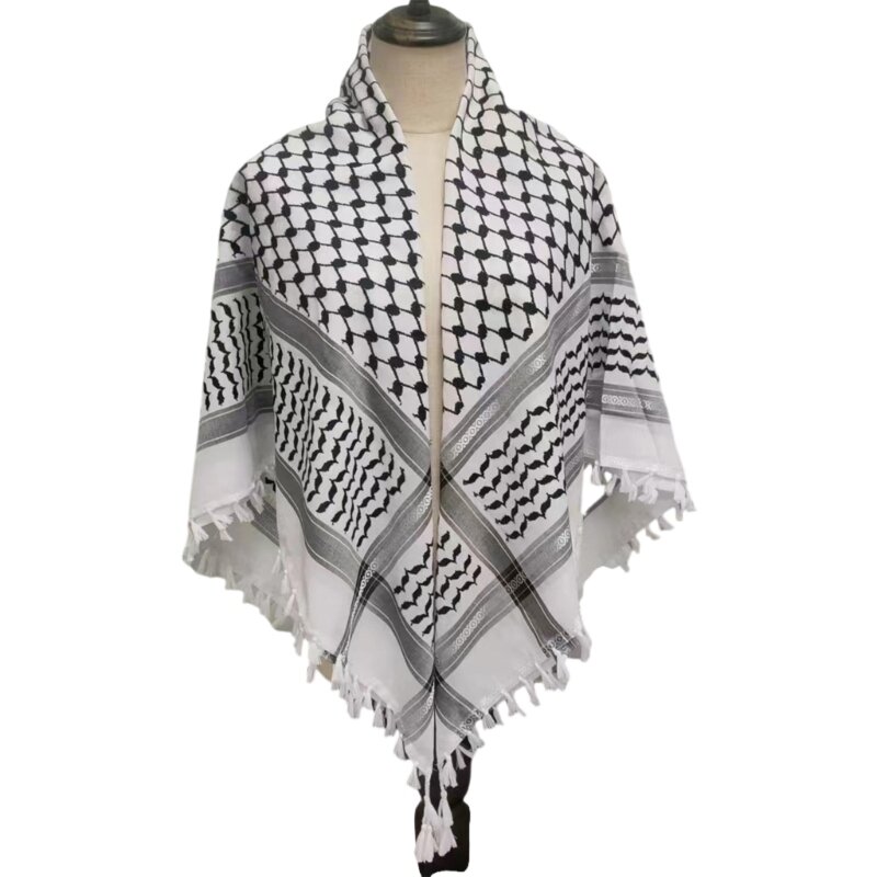 Multi Purpose Jacquard Pattern Kerchief Teens Keffiyeh Headscarf Religious Scarf