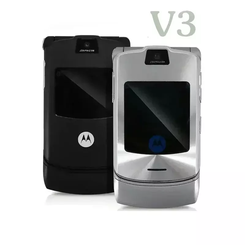 Qualität Motorola Razr V3 überholte Höhe entsperrt Clam shell Bluetooth Handy GSM 1,23 MP Kamera/
