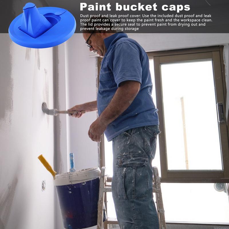 Paint Container Spout Paint Bucket Leak-Proof Lid Cover Reduce Messy Drips Paint Bucket Lid For Car Maintenance Wall Decoration