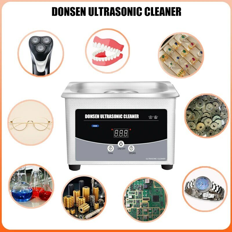 Dongsen ultradźwiękowa maszyna czyszcząca, okulary pralki dla gospodarstw domowych, biżuteria, dysze do zegarków, mała przemysłowa maszyna czyszcząca