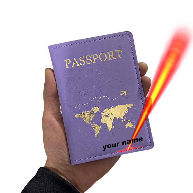 Funda de pasaporte personalizada con nombres para mujeres y hombres, fundas de viaje personalizadas únicas