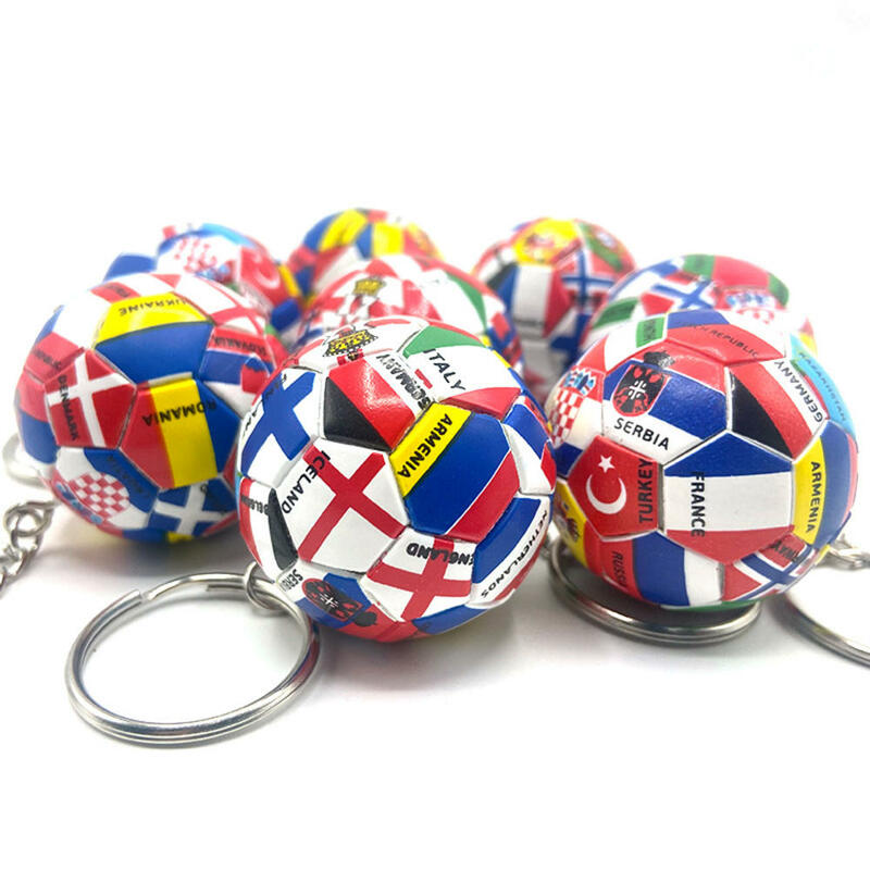 PVC Football Keychain Ornaments Business Volleyball Beach Ball Sport For Players Student Sports Souvenirs Competition Prizes