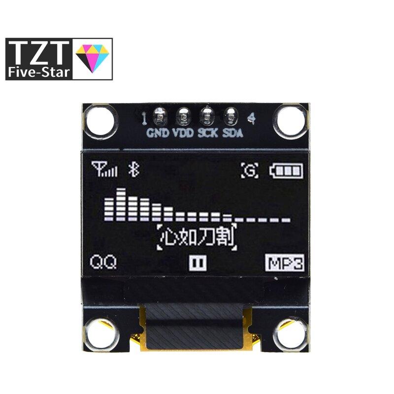 Модуль дисплея TZT 0,96 дюйма IIC SPI серийный 7/4Pin белый/синий/желтый OLED SSD1306 12864 стандарта для Arduino