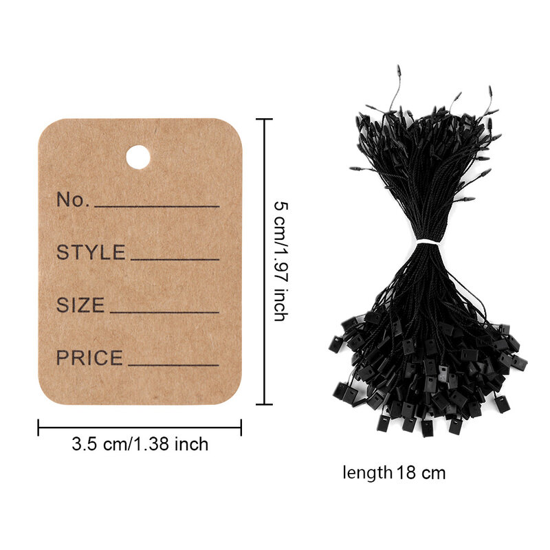 500/1000PCS Useful Garment Supplies Retail Fittings Hangtags Hang Tag String Clothing Label Price Tags