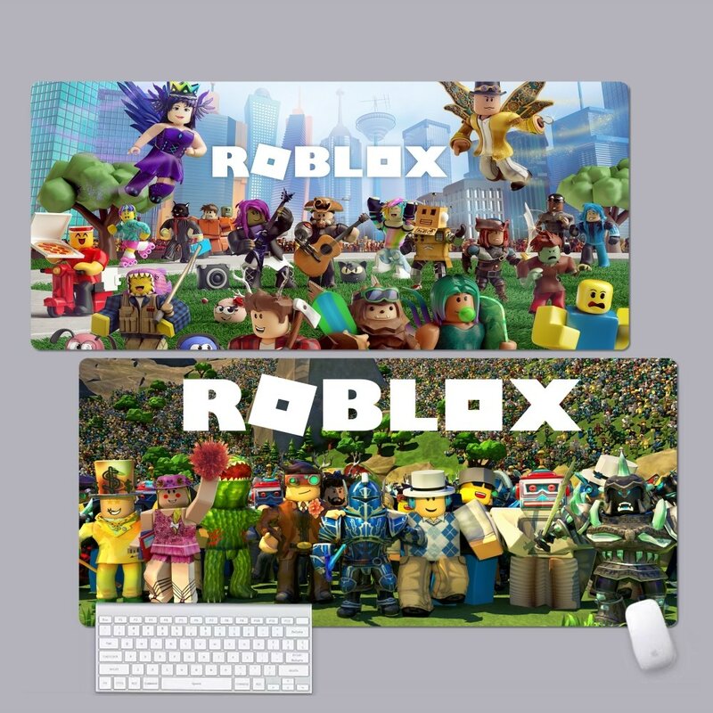 R-Roblox 게임 마우스 패드, PC 컴퓨터 테이블용, 두꺼운 대형 마우스 패드, 대형 게이밍 키보드, 노트북 테이블 매트, INS 타이드