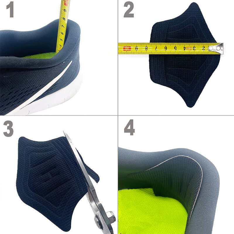 3 pary/6pcs wkładki naszyte pięty do butów sportowych tylna naklejka regulowany rozmiar podkładka pod stopy wkładka wkładka do poduszki