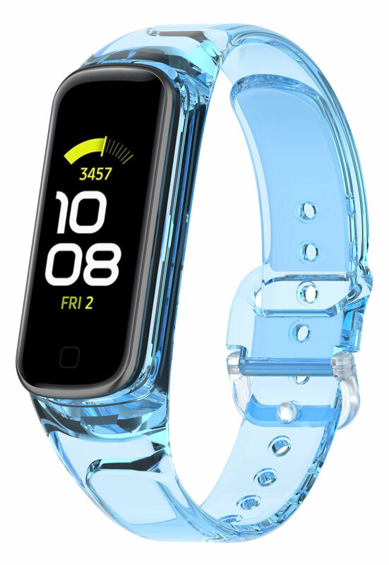 Correa transparente de TPU para Samsung Galaxy Fit 2, correa de SM-R220 con decoloración, pulsera ligera para Galaxy Fit 2 SM-R220