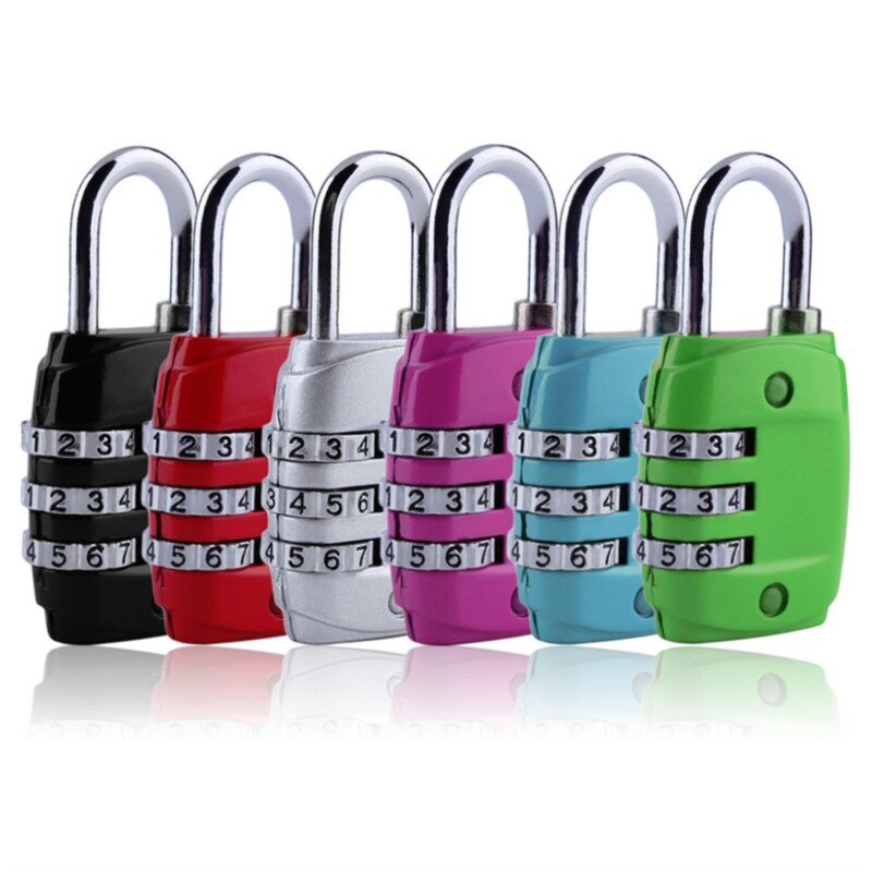 1pc Luggage Travel Digit Number Code Lock Combination Padlock Safe Lock for Gym Digital Locker Suitcase Drawer Lock Hardware