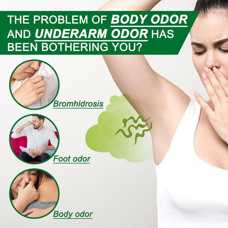 Body Odor Underarm Sweat Spray, Remove Bad Foot Desodorizer, Eliminar o cheiro de odor, M1G5, 10g