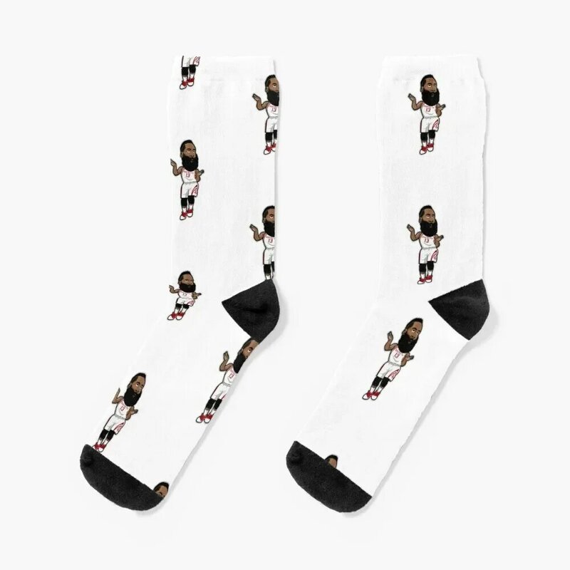 Носки James Harden в мультяшном стиле, крутые велосипедные прозрачные носки для мужчин и женщин, оптовая продажа