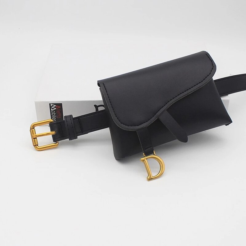 Women Fanny Waist Bag Pack Belt Pouch Belly PU Leather For Banana Lady Kangaroo Bum Hip Side Sachet Mobile Phone Waistbag Wallet
