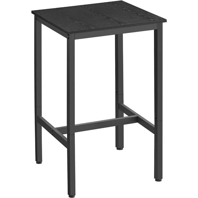 Bar Table, Small Kitchen Dining Table, High Top Pub Table, Height Cocktail Table for Living Room Party, Sturdy Metal Frame
