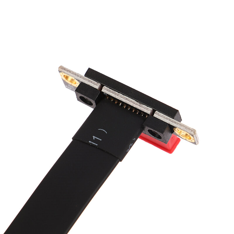PCIE X1 kabel Riser ganda 90 derajat, kabel ekstensi sudut kanan PCI Express 1x Riser pita ekstensi kartu