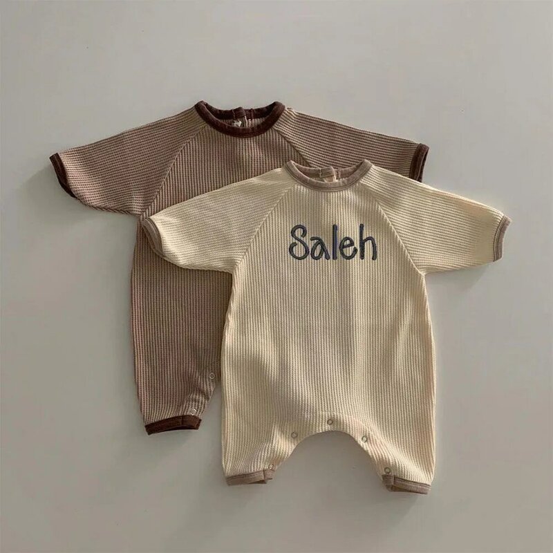 Personalized Name Baby Long Bodysuit Custom Autumn Children's Clothing Newborn Baby Shower Gift Baby Girls Boys Jumpsuit