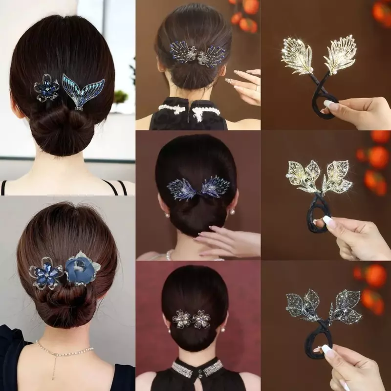 Women's Lazy Hairpin Tool, Headband Roller, Hair Curler, Donut Bun Maker, Orelha de Coelho, Magic Hairstyle Ring, Twisted, Acessórios