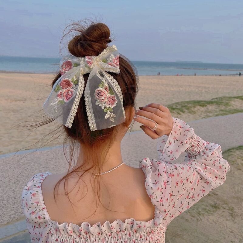 Headwear Women Sweet Floral Students Trendy Casual Elegant Lovely Prevalent Femme Hair Clip Accessories Daily Party Ulzzang Chic
