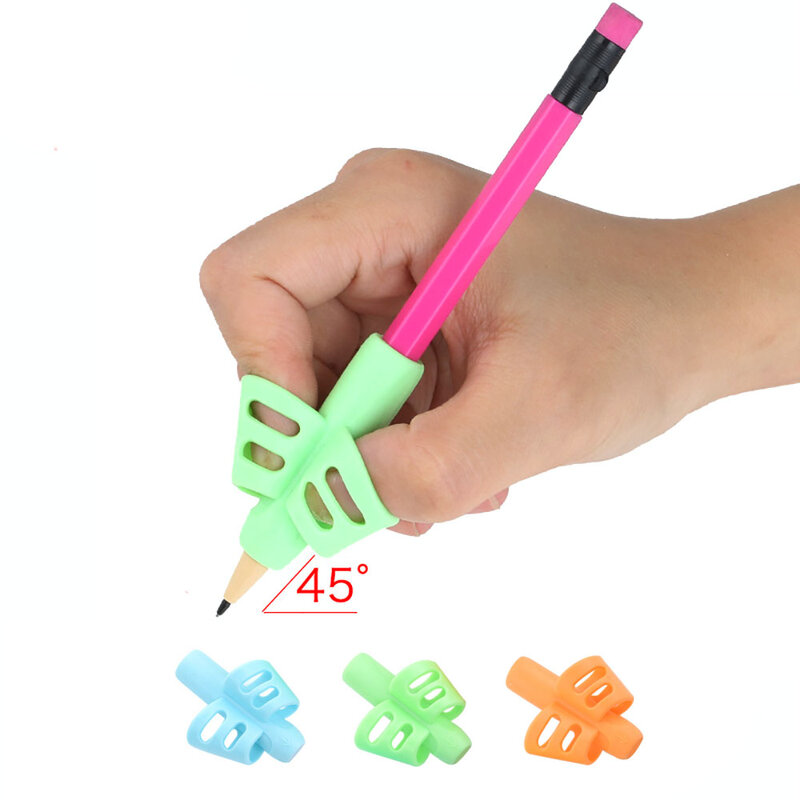 1-3 sztuk dzieci pisanie ołówek uchwyt dzieci nauka praktyka długopis silikonowy pomoc korekta postawy urządzenie dla studentów