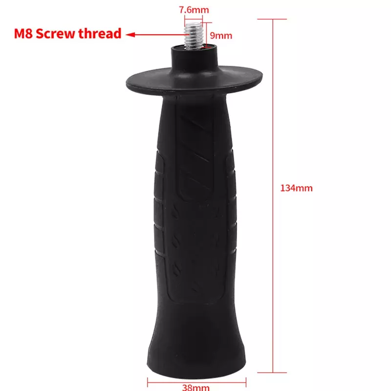 Amoladora angular con mango lateral, mango negro cómodo, cómodo de instalar, duradero, M10-113mm de 8mm/10mm