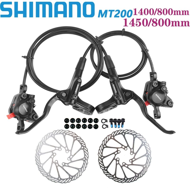 Shimano – frein à disque hydraulique de vélo BR BL MT200, 750/800/1350/1450/1500mm, avec pince de serrage, mise à niveau MT315 Frein arrière gauche avant droit