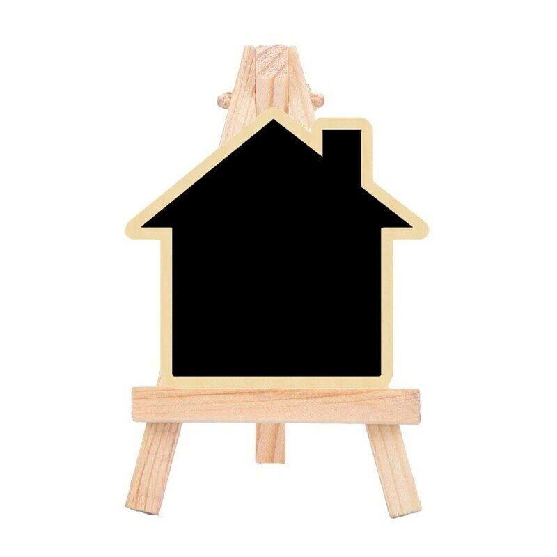 Mini Chalkboard Sign Collapsible Wooden Easel Table Number Sign Food Name Label Tabletop Message Board for Wedding Party