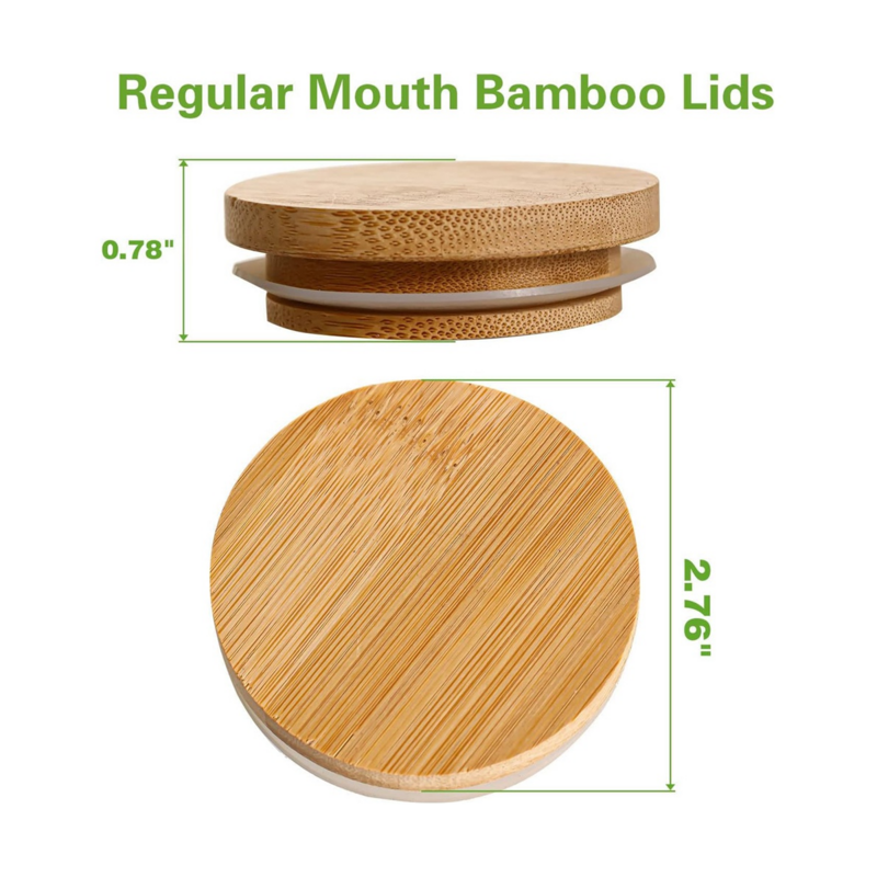 Holzglas deckel, 8 Stück Bambus Holz Aufbewahrung deckel normaler Mund, wieder verwendbare Kugel Holzdeckel für Gläser 70mm