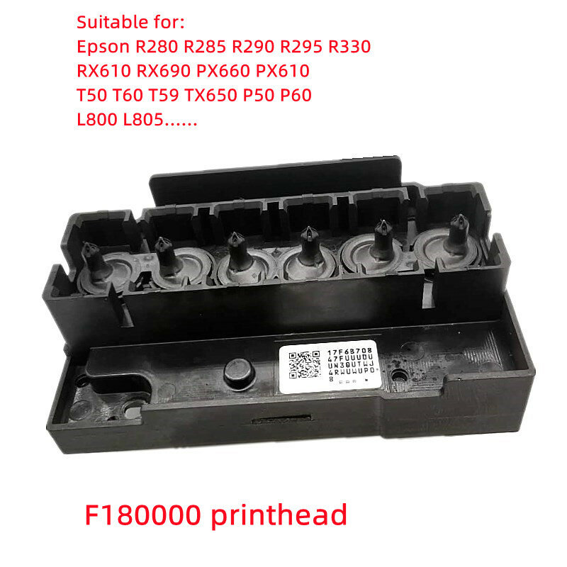 Cabezal de impresión F180000 para Epson L800, L801, L805, R280, R285, R290, R330, R295, RX610, RX690, PX650, PX610, P50, P60, T50, T60, T59, TX650