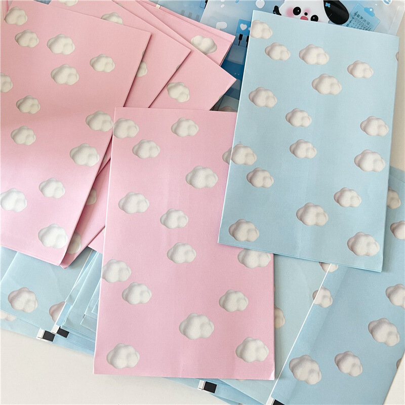 10 pz Ins giappone corea del sud carino modellazione nuvola sacchetto di carta di vacchetta regalo sacchetto di gioielli imballaggio fotografia Prop carta di immagazzinaggio