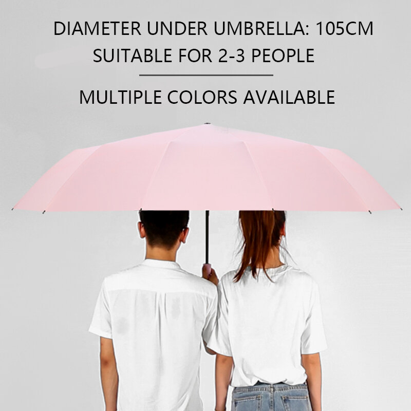 Parapluie pliant en vinyle avec lumière LED, protection solaire, lampe de poche rotative, éclairage d'urgence, coupe-vent, haute qualité, nouveau style, 2024