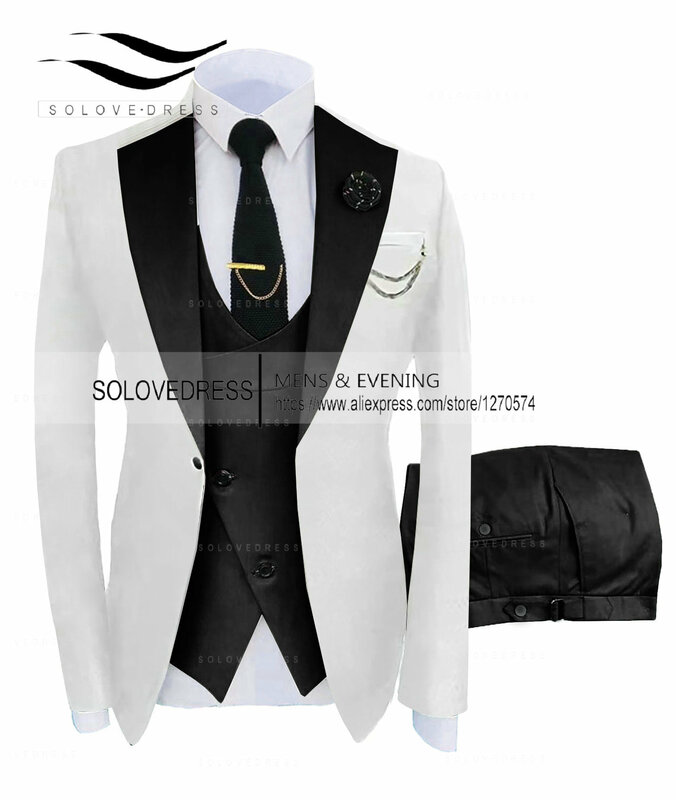 (Jacke Weste Hosen) Anzüge für Herren 2024 Casual Business Anzug High-End Social Formal Anzug 3 Stück Set Bräutigam Hochzeit Männer