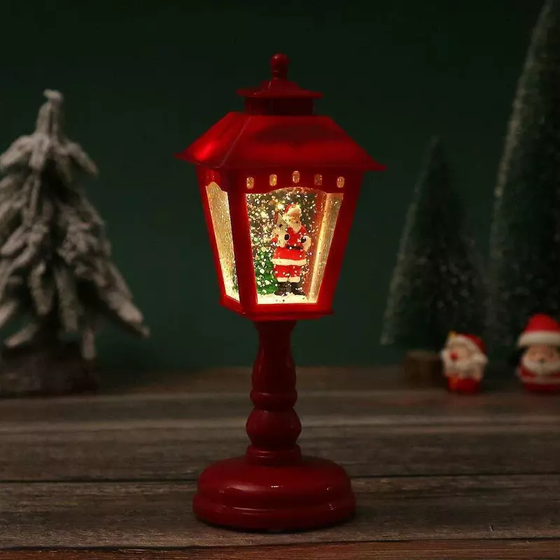 Petites veilleuses de Noël pour enfants, décorations de Noël, vent, éclairage, musique, bureau, lanterne, père Noël, cadeaux, 2024