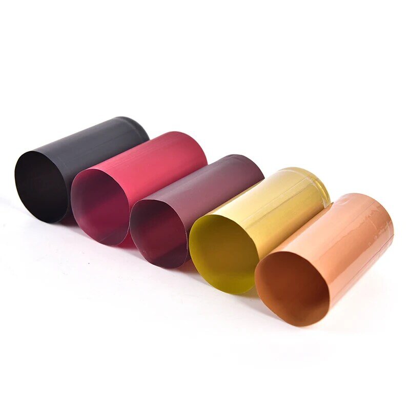 Cubierta de tapa de sellado termorretráctil de PVC, cápsula termorretráctil elaborada en 5 colores, lote de 10 unidades