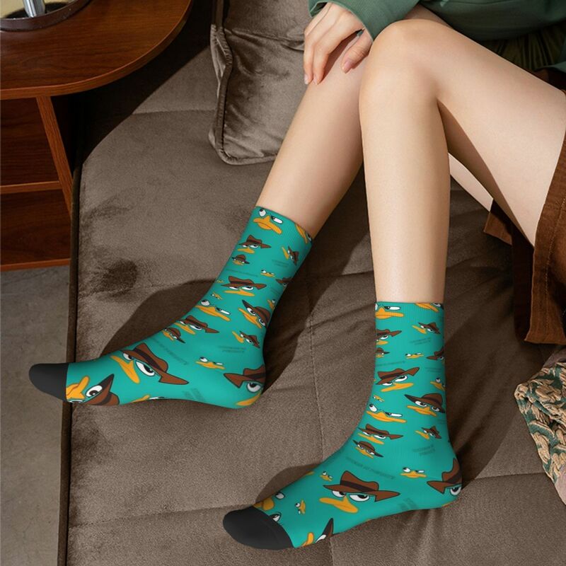 Pere The Platypus Socks Harajuku calze Super morbide calze lunghe per tutte le stagioni accessori per regali da donna da uomo