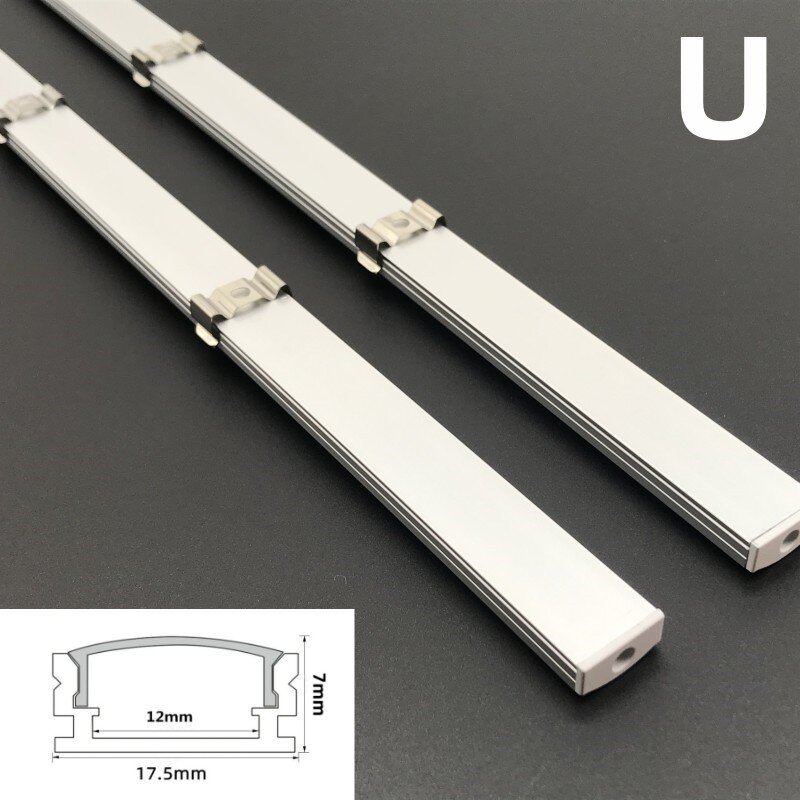 1-30 sztuk/partia 50cm Perfil Aluminio Led narożnik aluminiowy profil uchwyt kanału do taśmy LED światło Bar szafka lampa kuchnia szafa
