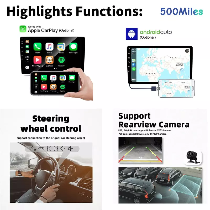 Autoradio Android, 2 Din, Navigation GPS, lecteur multimédia, stéréo, unité centrale pour voiture VW Volkswagen Touran (2004 – 2008)