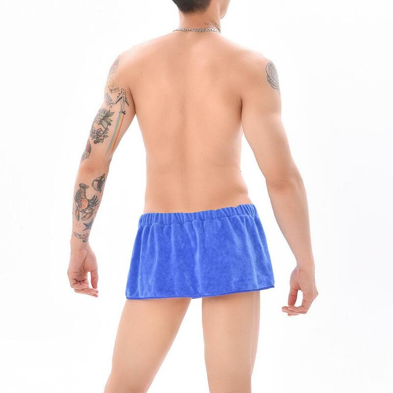 Coral Fleece Wearable Lounge Men Robes Towel Pants Buttons Placket Water Absorbing Underwear Men Toweling Sleeping Bottoms