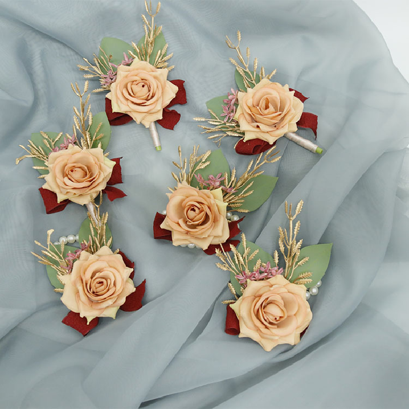 Bouton niere und Handgelenk Corsage Hochzeit liefert Hochzeit Blumen kunst Simulation Blumen geschäft Feier Eröffnung Gäste 430