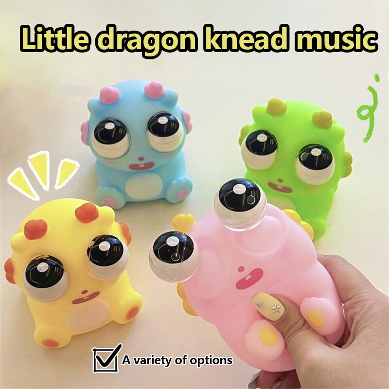 Muñeco de dragón de dibujos animados para aliviar el estrés, juguete divertido para aliviar la ansiedad, ojos explosivos