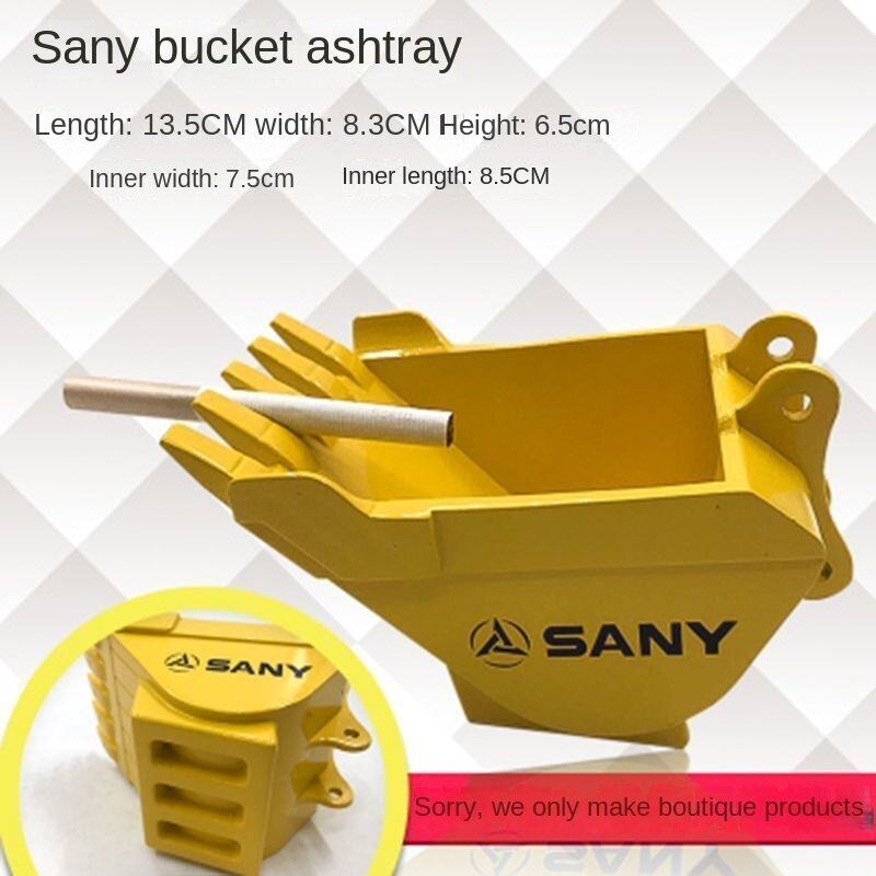 Excavator accessories excavator bucket model aluminum alloy ashtray pipe excavator ashtray cup office personalized ashtray model