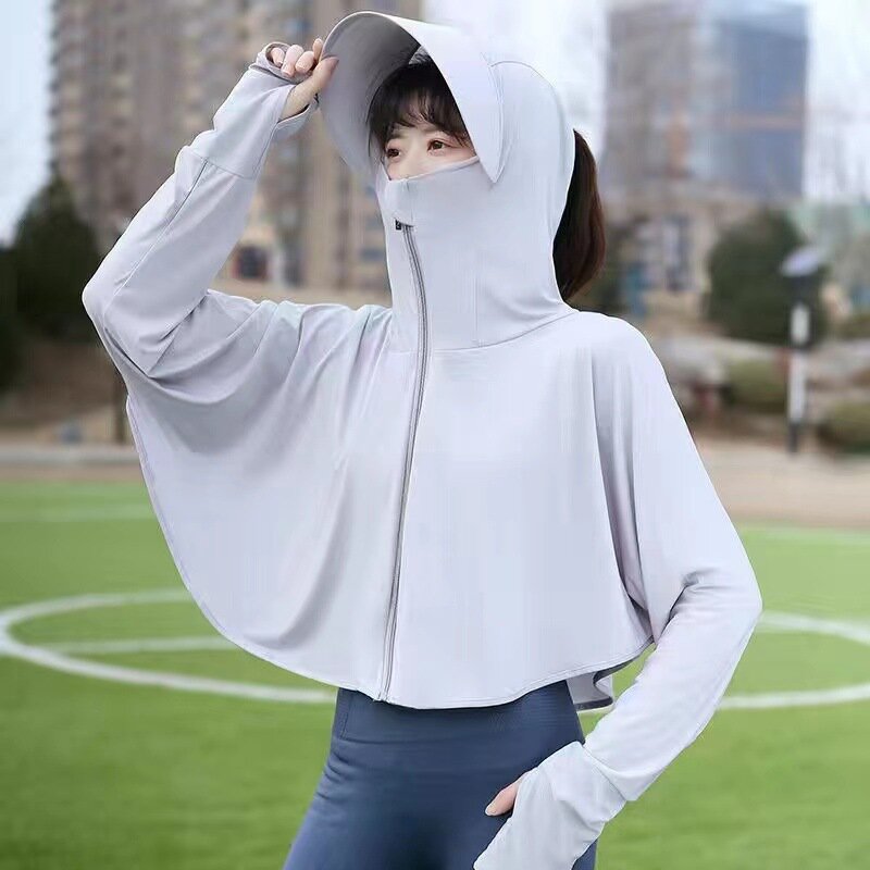 Sunscreen Ice Silk Clothing Women's New Summer Thin Section UV-Resistant Breathable Sunscreen Clothing Long-Sleeved Jacket