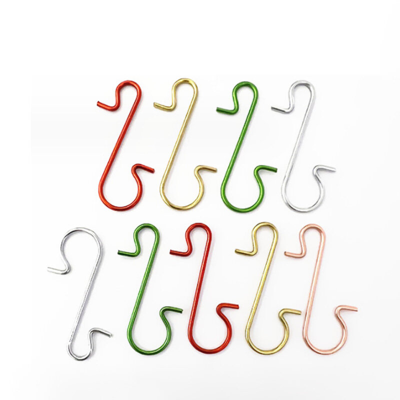 50pcs/pack S Shaped Metal Hook Xmas Tree Hooks Durable Hanger Hooks Home Party Supplies Christmas Ornaments Party Supplies Hooks