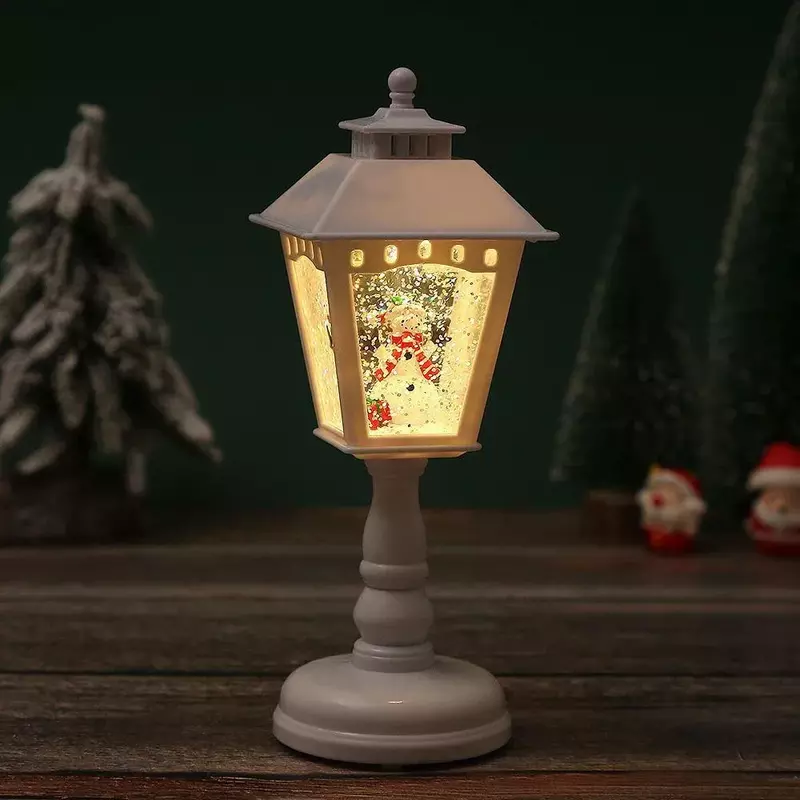 Luces de viento de decoración navideña, iluminación de escritorio con música, pequeñas luces nocturnas, linterna de Papá Noel, regalos de Navidad para niños, 2024